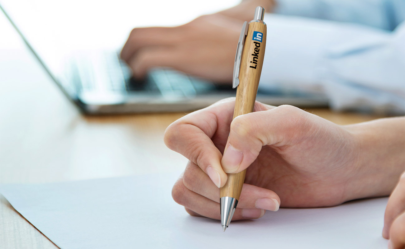 Contour - Bambusowe długopisy z logo gallery thumbnail