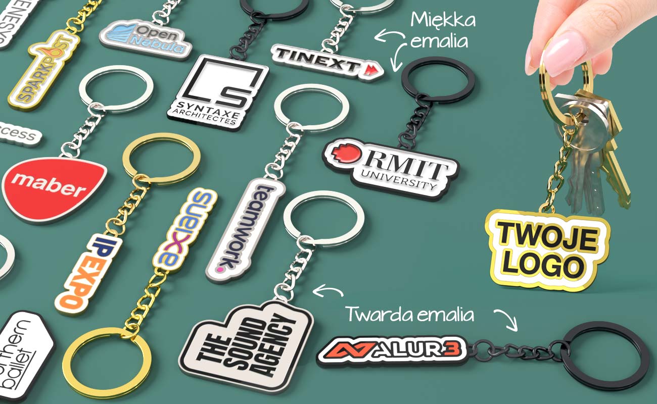 Emaliowany brelok do kluczy Brelok na zamówienie