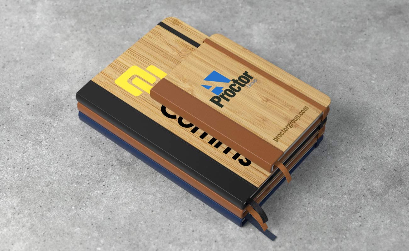 Grove - Bambusowe notatniki reklamowe z logo gallery thumbnail