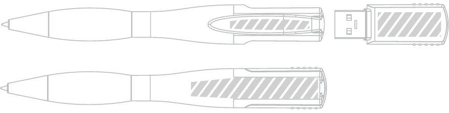 Długopis USB Drukowanie sitowe