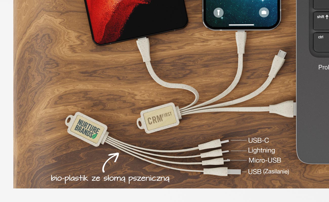 Multi Wood - Kabel USB z Nadrukiem