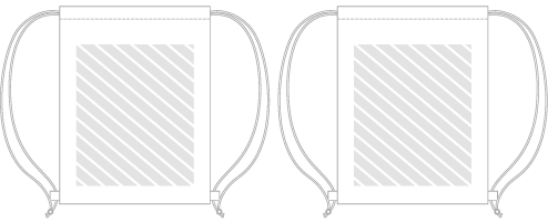 Worek ze sznurkami Drukowanie cyfrowe