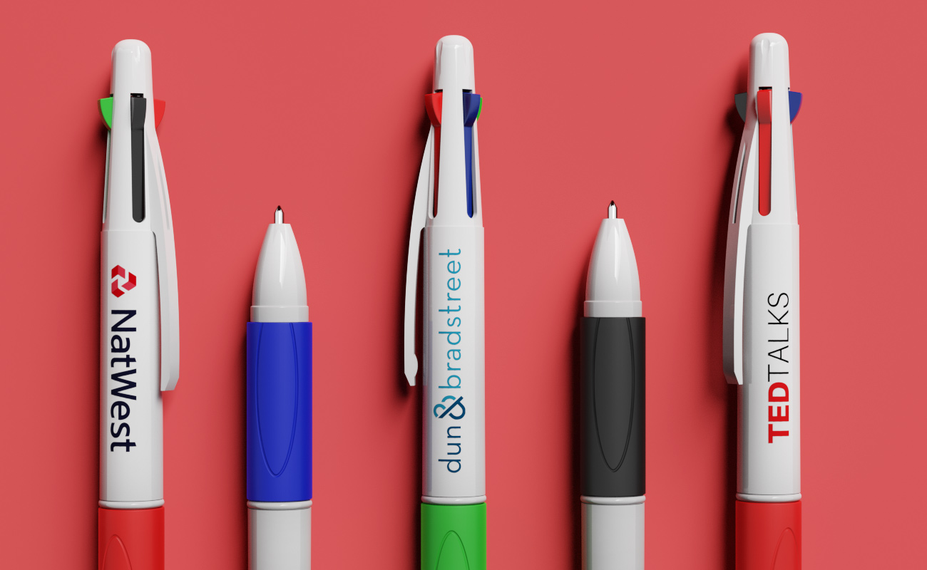 Quad - Markowe długopisy reklamowe 4 kolory