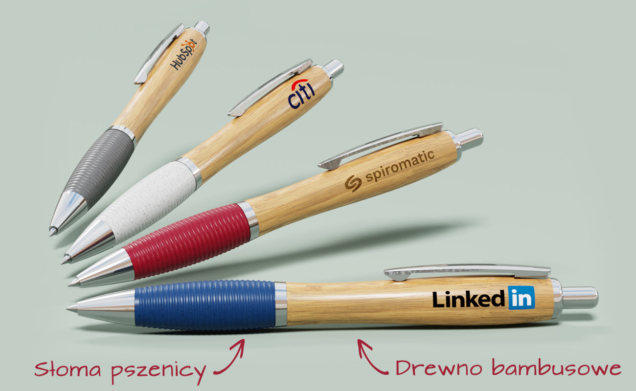 Ridge - Spersonalizowane Bambusowe długopisy z logo