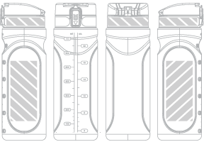 Butelka z shakerem Drukowanie sitowe